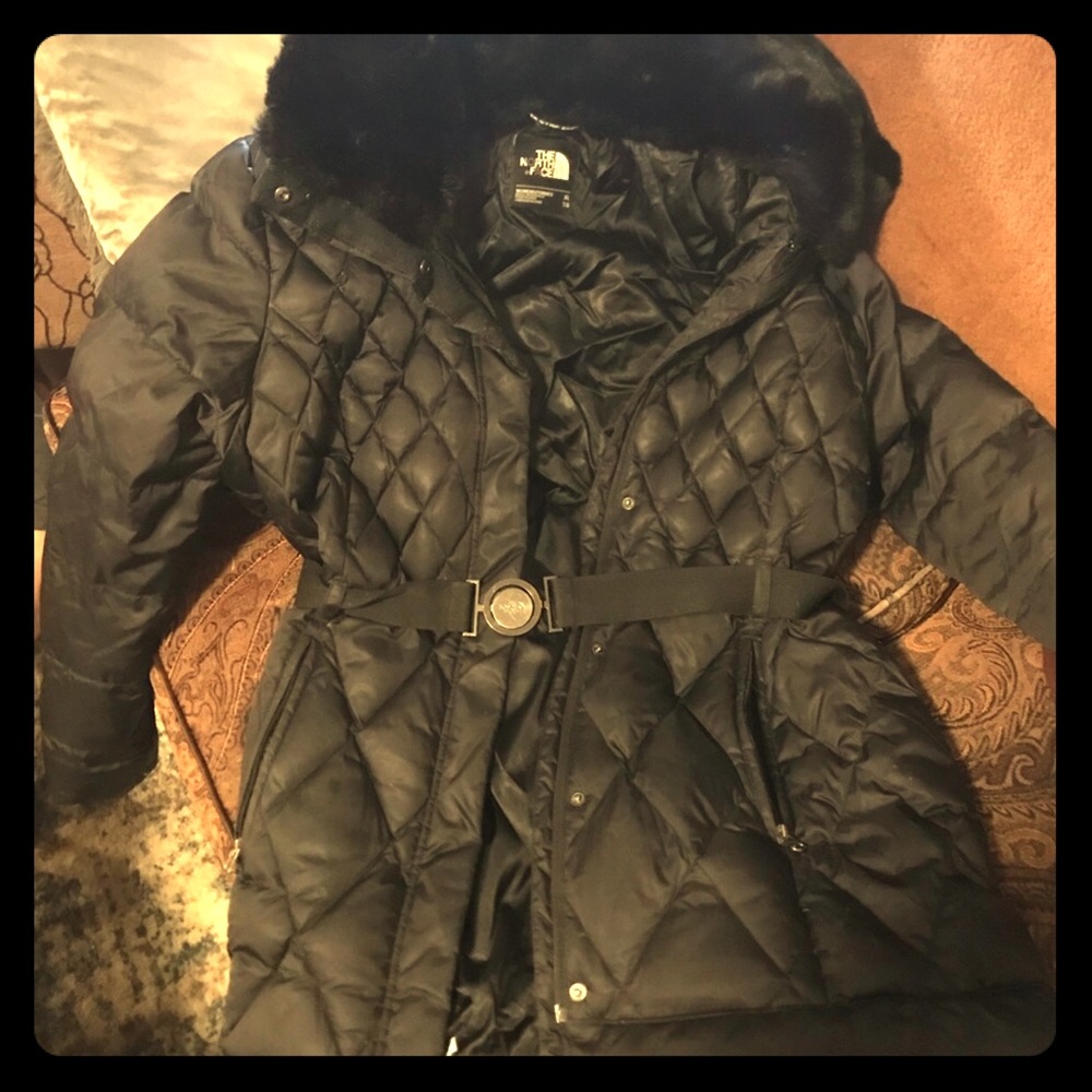 North Face Parkina Down Parka Coat Jacket w/Fur!